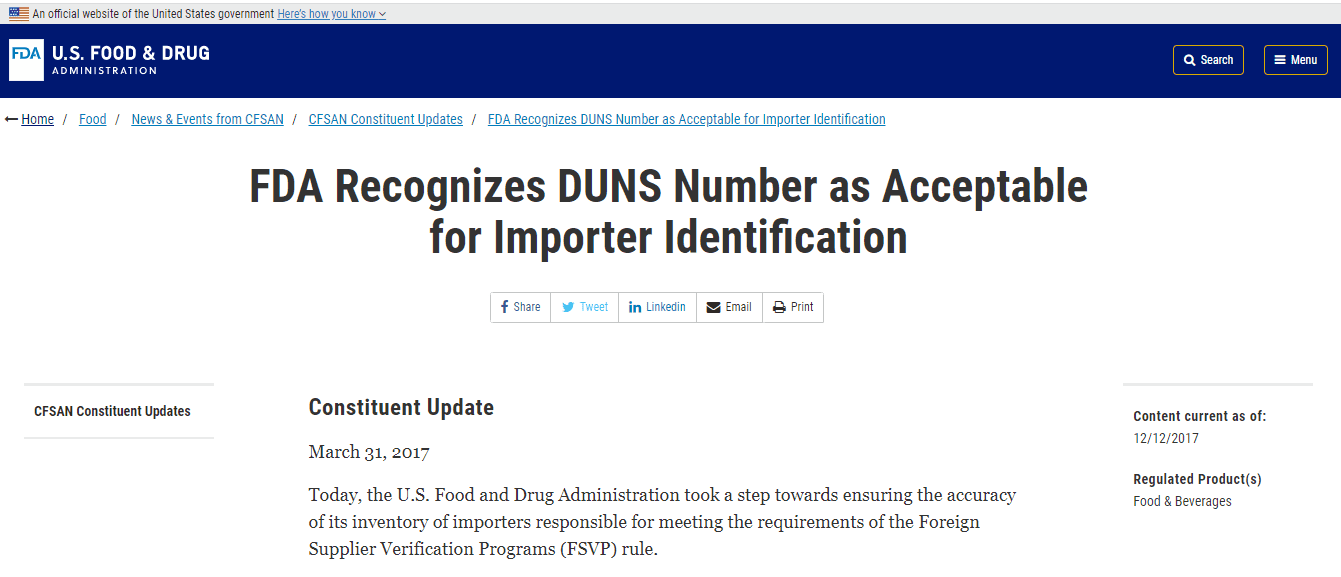 Đăng ký Duns để là yêu cầu cần có để xuất nhập khẩu hàng hóa tại Mỹ